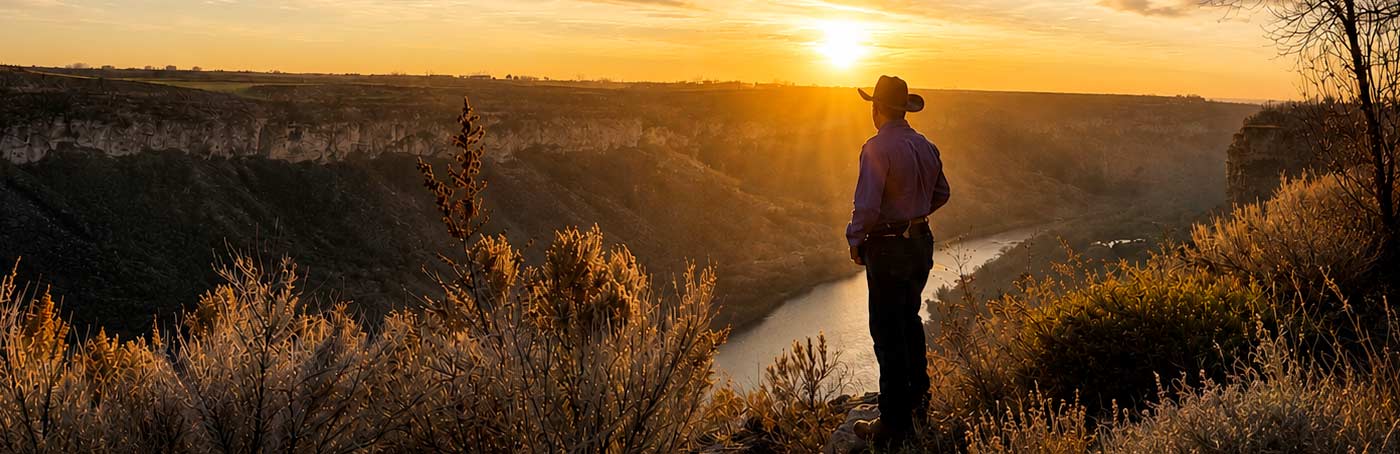 cowboy sunset