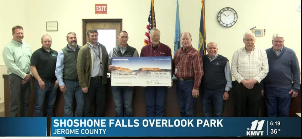 Picture of three commissioners in Jerome County and others