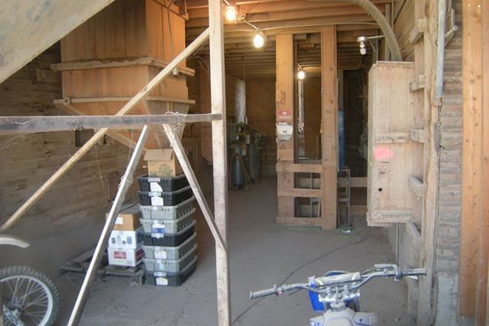 Interior of Grain Elevator in Hazelton, Idaho