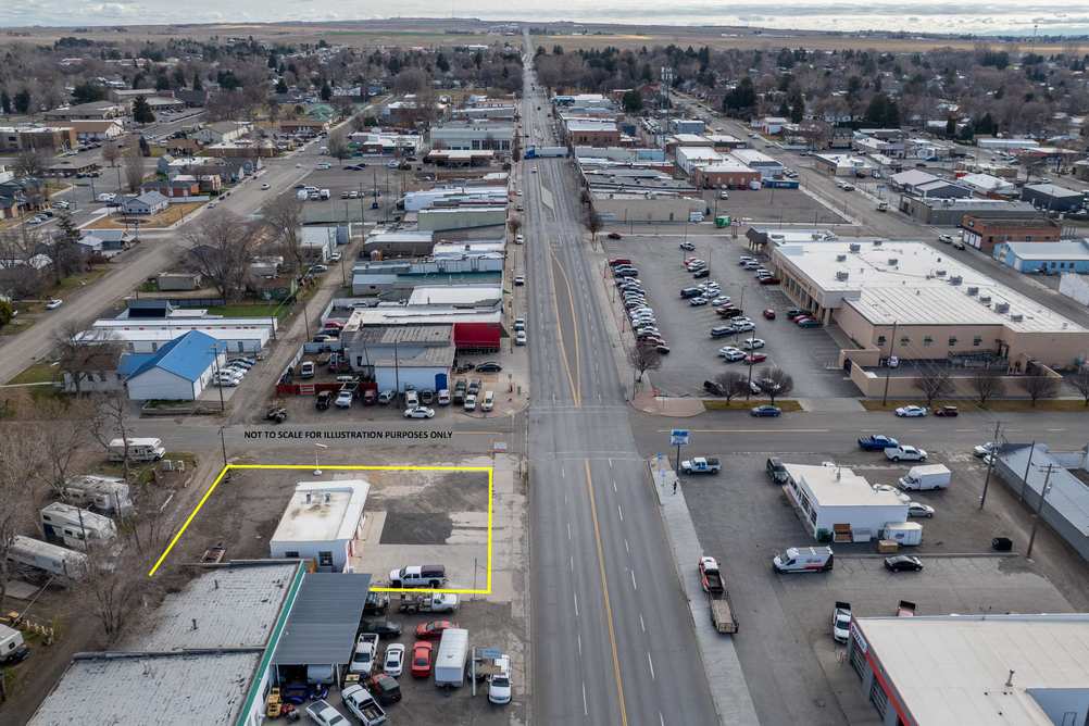Aerial View of  300 W Main in Jerome, ID