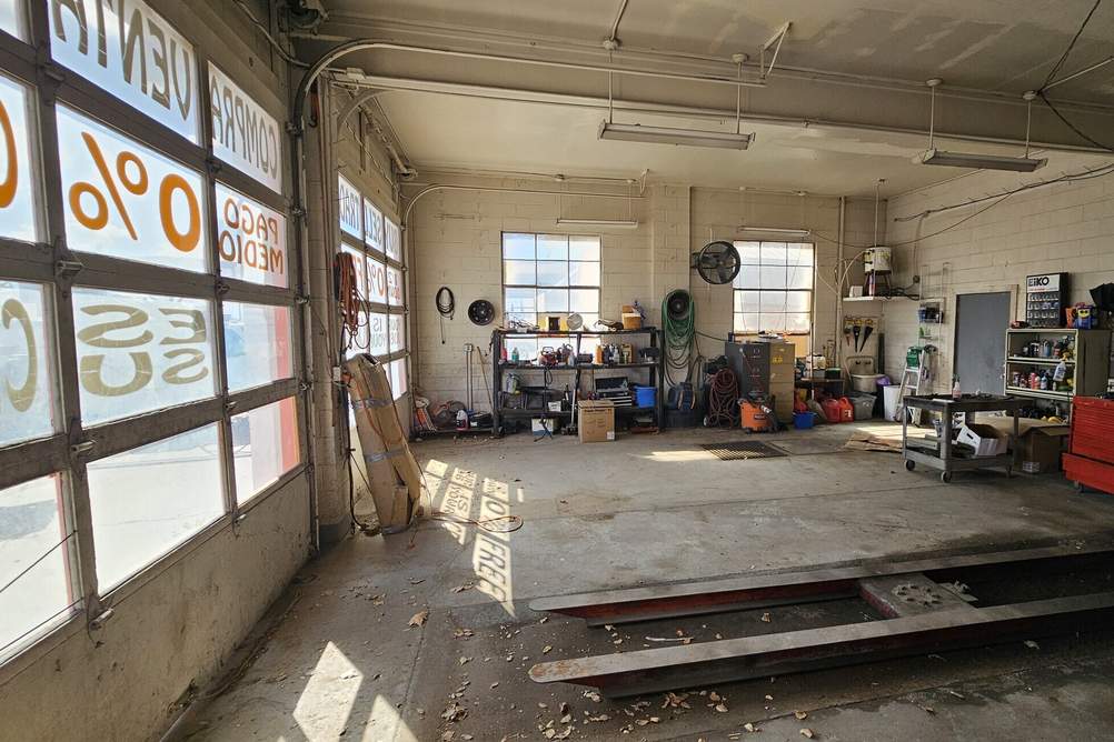 Interior of car bay
