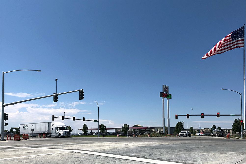 Busy Intersection at Crossroads Point in Jerome, ID