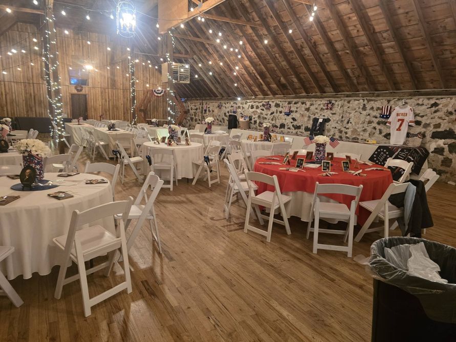 Event Set up in Mountain View Barn  in Jerome, Idaho
